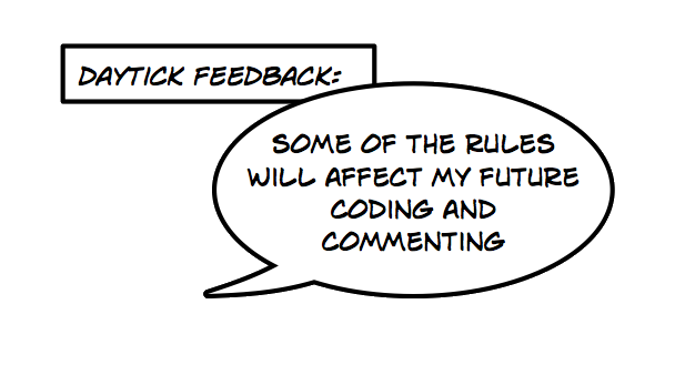 Actual training feedback