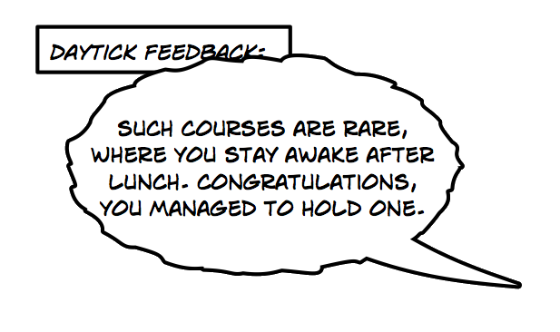 Actual training feedback