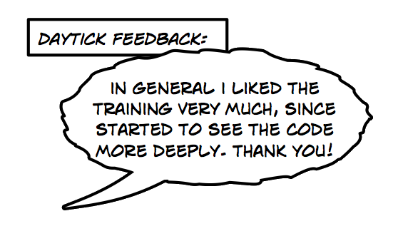 Actual training feedback
