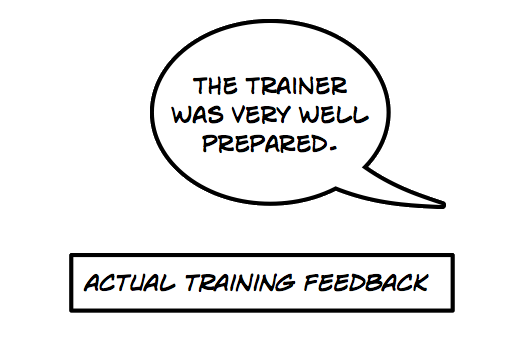 Actual training feedback